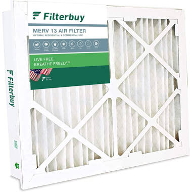 Filterbuy 20x25x5 Air Filter MERV 13 Pleated HVAC AC Furnace